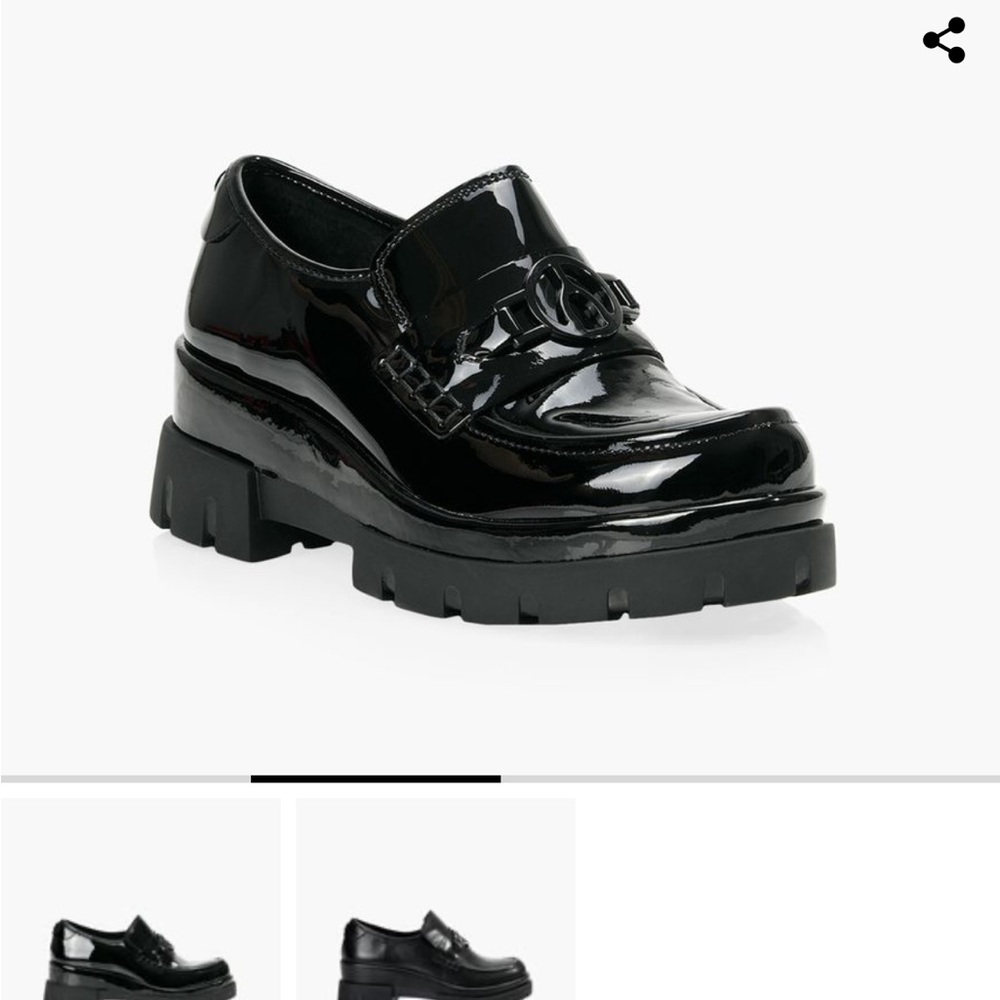 Wishbone Black Patent Leather Loafers